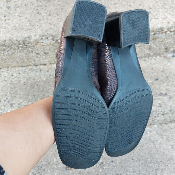 Y2K Bleil Faux Snakeskin sock Boots Mid-Calf Size UK 8/10 US - Picture 13 of 13